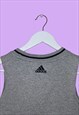 REWORKED VINTAGE ADIDAS GREY Y2K TANK CROP TOP