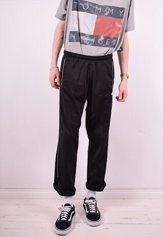 PUMA MENS VINTAGE TRACKSUIT TROUSERS W32 L32 BLACK 90'S
