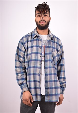 MENS VINTAGE FLANNEL SHIRT XL MULTI 90'S