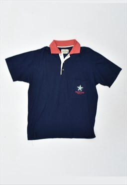 Vintage 90's Trussardi Polo Shirt Navy Blue