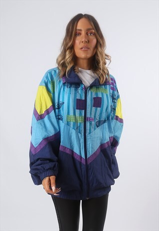 SHELL BOMBER JACKET 90'S PATTERNED OVERSIZED (CFDI)