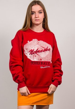 VINTAGE 90'S NEBRASKA CORNHUSKERS COLLEGE SWEATSHIRT