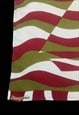 JACQMAR VINTAGE 70'S GREEN BURGUNDY PRINT LADIES SCARF