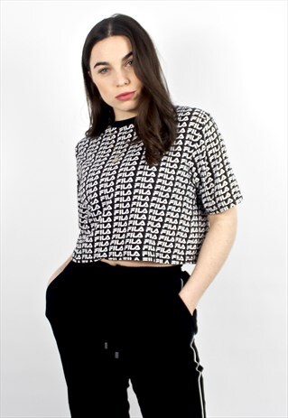90'S RETRO BROWN & WHITE SPELL-OUT T-SHIRT