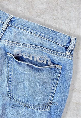 Y2K BENCH JEANS DENIM BLUE W34 L32