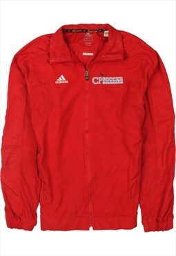 Vintage 90's Adidas Windbreaker Track Jacket Full zip up Red
