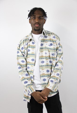 VINTAGE FLANNEL GRAPHIC PATTERNED SHIRT