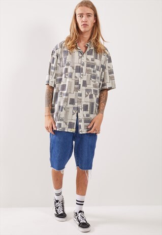 VINTAGE PATTERNED FESTIVAL SHORT SLEEVE SHIRT