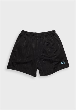 SHINY BLACK SPORTS SHORTS