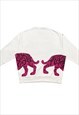 WHITE SWEATSHIRT WITH PINK TIGERS
