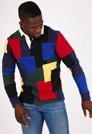 VINTAGE RALPH LAUREN POLO SWEATSHIRT IN MULTI NT105