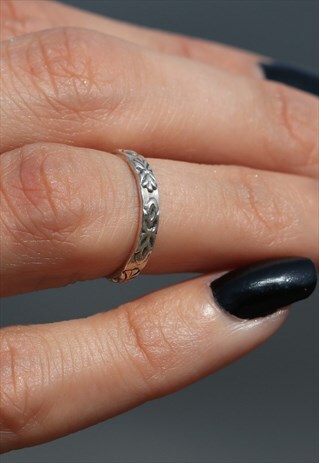 ALLURE PATTERNED BOHO STACKING RING