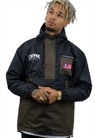 1/4 ZIP ATHLETE PULLOVER/ KHAKI FESTIVAL WINDBREAKER JACKET