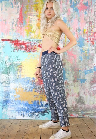 TROUSERS IN MESH & DENIM