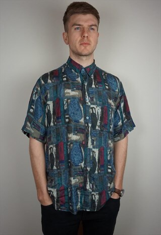 PURE SILK PATTERNED SHIRT