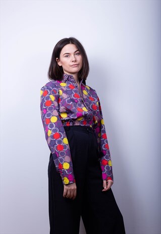VINTAGE COLOURED DOT ELASTICATED SHIRT