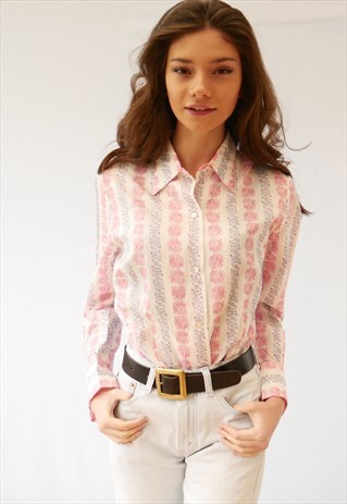 RETRO 60S PATTERN BLOUSE