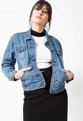 VINTAGE 80S CLASSIC LEVI'S BASIC DENIM JACKET / S1711