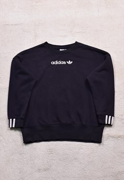Women's Adidas Black Embroidered Sweater