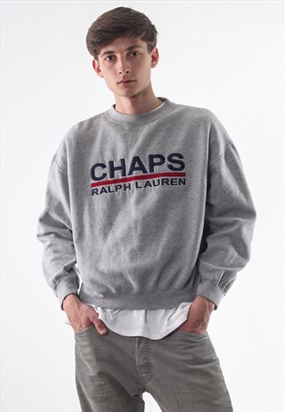 VINTAGE CHAPS X POLO RALPH LAUREN CREW NECK 90S GREY