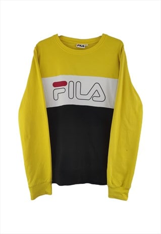 VINTAGE FILA SWEATSHIRT IN YELLOW M