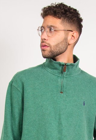 RALPH LAUREN 1/4 ZIP SWEATSHIRT