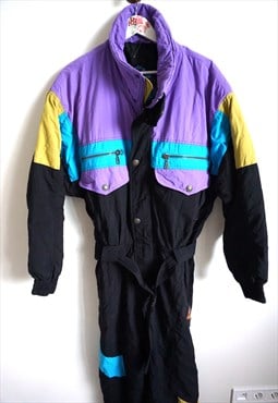 Vintage Onepiece Skiing Ski Suit Overall Jumpsuit Jacket