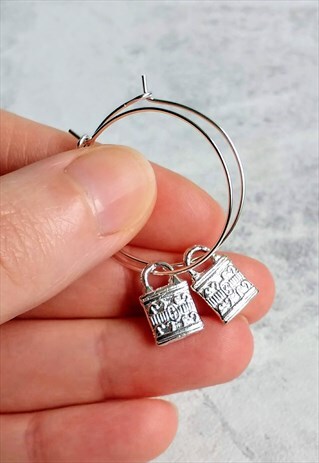 MINI PADLOCK HOOP EARRINGS