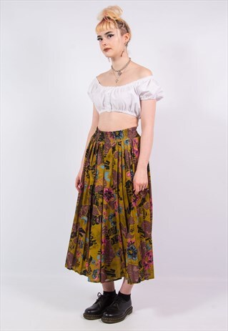 VINTAGE 90'S FLORAL FLOATY PLEATED CULOTTES