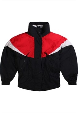 Vintage 90's CB Sports Puffer Jacket Full Zip Up Red,