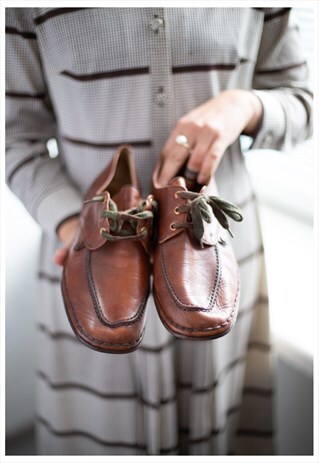 VINTAGE 60'S BROWN LEATHER SHOES