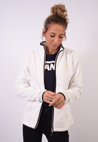 VINTAGE DIADORA FLEECE JACKET WHITE