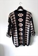 80S FLORAL CASUAL SOFT OVERSIZED KNIT JUMPER S - L