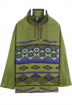Vintage 90's Right Moves Fleece Jumper Quarter Zip Aztec