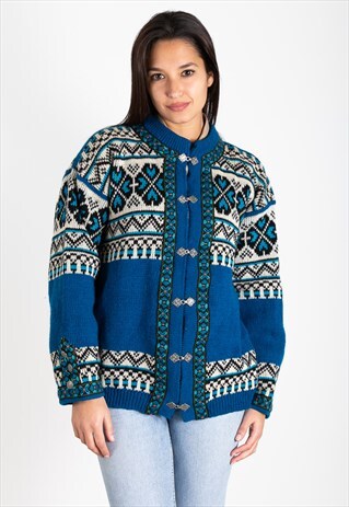 VINTAGE 80S NORWEGIAN KNITTED JUMPER /S0075