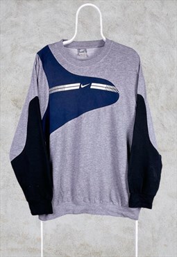Vintage Reworked Nike Sweatshirt Centre Swoosh XL