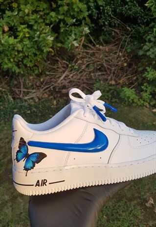 BLUE MONARCH BUTTERFLY CUSTOM NIKE AIR FORCE 1