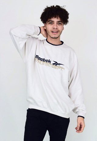 VINTAGE 90'S REEBOK WHITE SWEATSHIRT