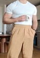 CARGO PANTS TROUSERS BELTED STRAIGHT LEG