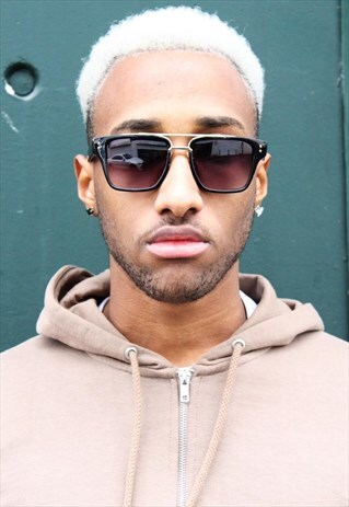 SQUARE SUNGLASSES GOLD AND BLACK