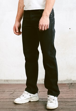 VINTAGE 90S BLACK LEVIS 501 JEANS