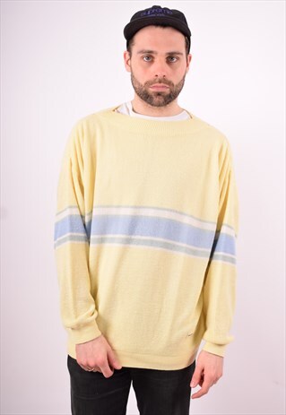 LEVI'S MENS VINTAGE JUMPER SWEATER XXL YELLOW 90'S