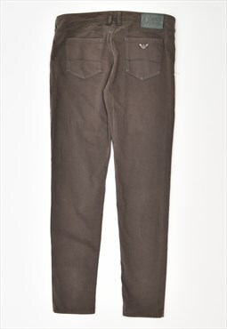 Vintage Armani Jeans Casual Trousers Skinny Brown