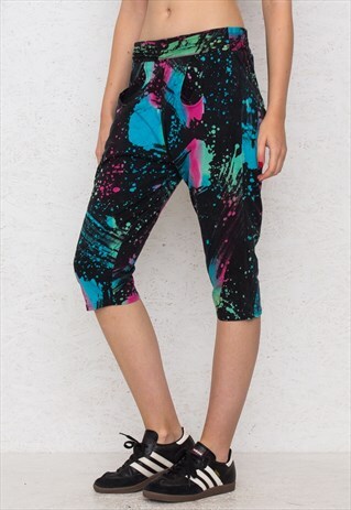VINTAGE BLACK LOLO SPORTS MIDI SHORTS