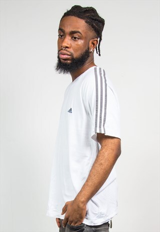 ADIDAS 90'S VINTAGE WHITE T-SHIRT