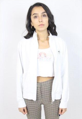 VINTAGE 90'S ADIDAS WHITE PRINT SPORTS JACKET