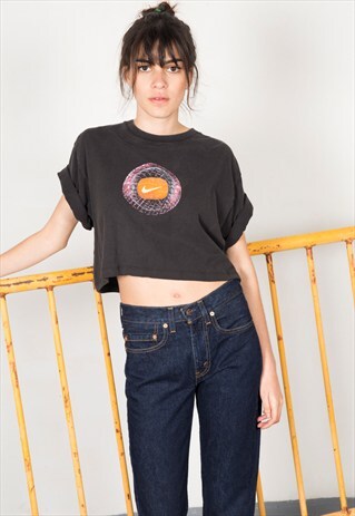 VINTAGE 80'S NIKE CROP TOP /AVELINASREWORKS/ S0723