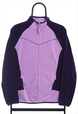 Vintage Purple Two Tone Zip Up Fleece Womens