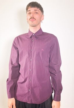 Vintage 90s slim fit long sleeved grape shirt 