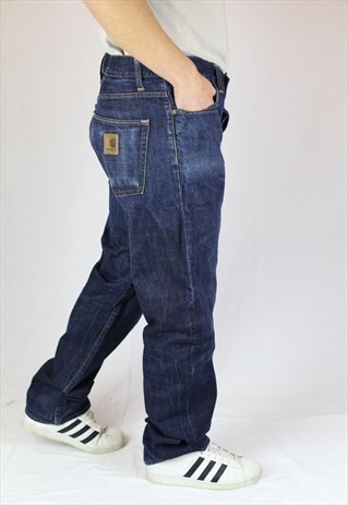 MENS VINTAGE CARHARTT JEANS W36 L32 KLONDIKE DISTRESSED 90'S